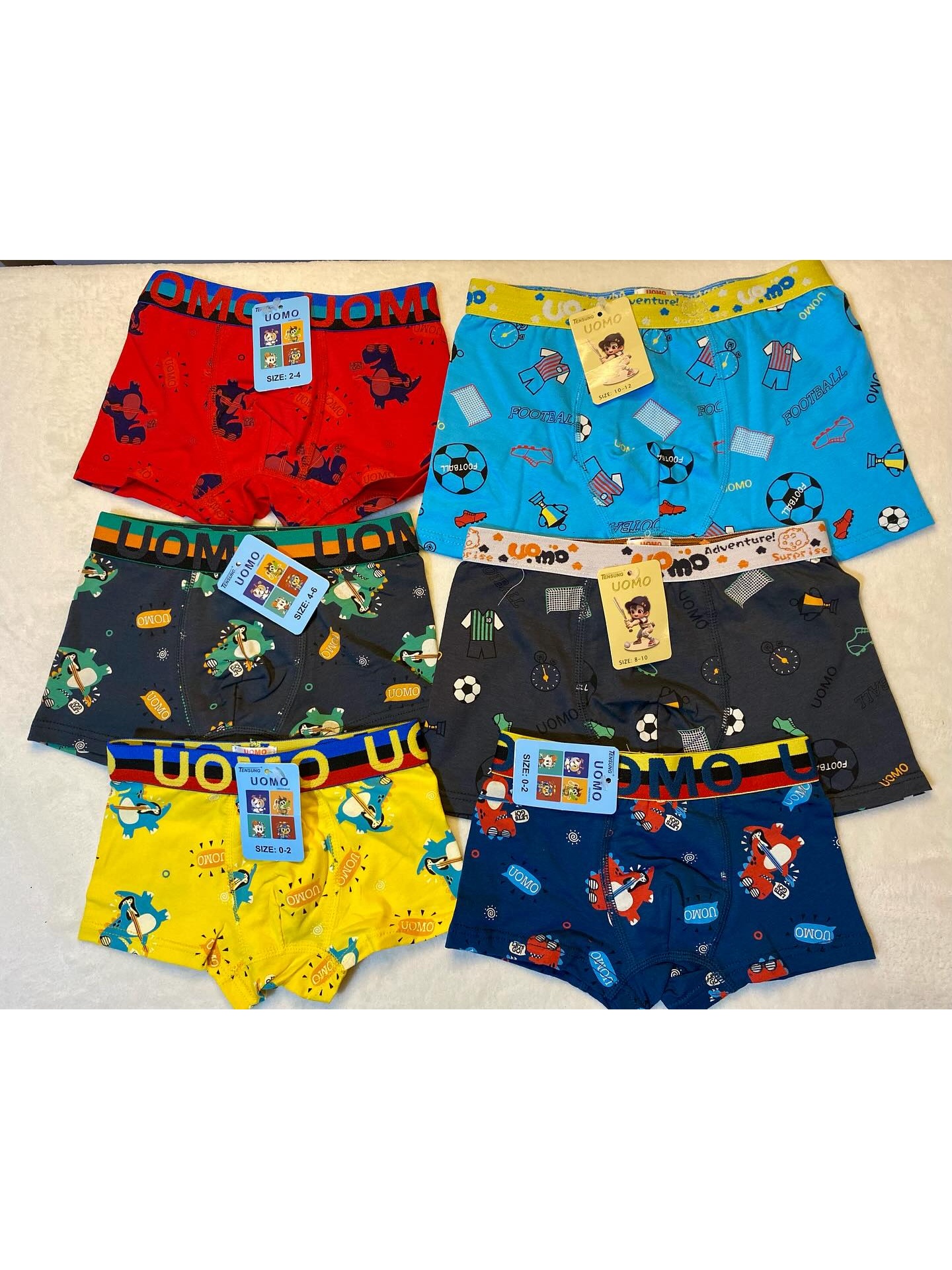 Boxers para niños en colores variados